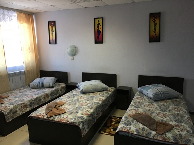 Однокомнатный номер с тремя односпальными кроватями (Стандартный трехместный номер)