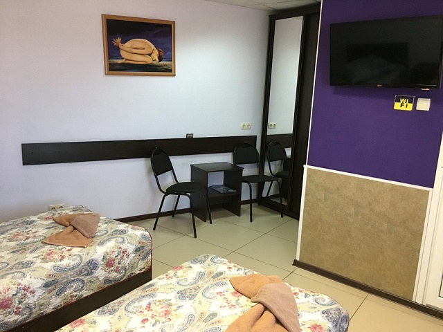 Однокомнатный номер с тремя односпальными кроватями (Стандартный трехместный номер)