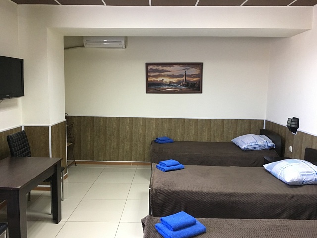 Однокомнатный номер с тремя односпальными кроватями (Стандартный трехместный номер)